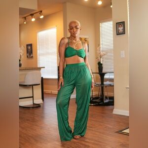 Green Women's 3 Piece Swimsuit Set